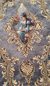 G58-11 GREY ROMANTIC DECORATIVE FABRIC