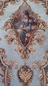 G58-4 LIGHT BLUE COLORED FABRIC WITH LADY FRAME