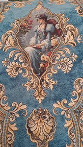 G58-8 BLUE ROYAL COLOR ROMANTIC FABRIC
